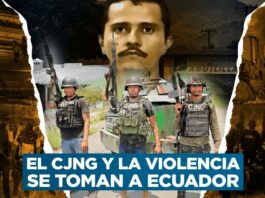 Ecuador es azotado por la violencia de las organizaciones criminales, entre ellas el Cartel Jalisco Nueva Generación, con narcotráfico, extorsiones y corrupción, que sumen al país suramericano en una profunda crisis social y política.