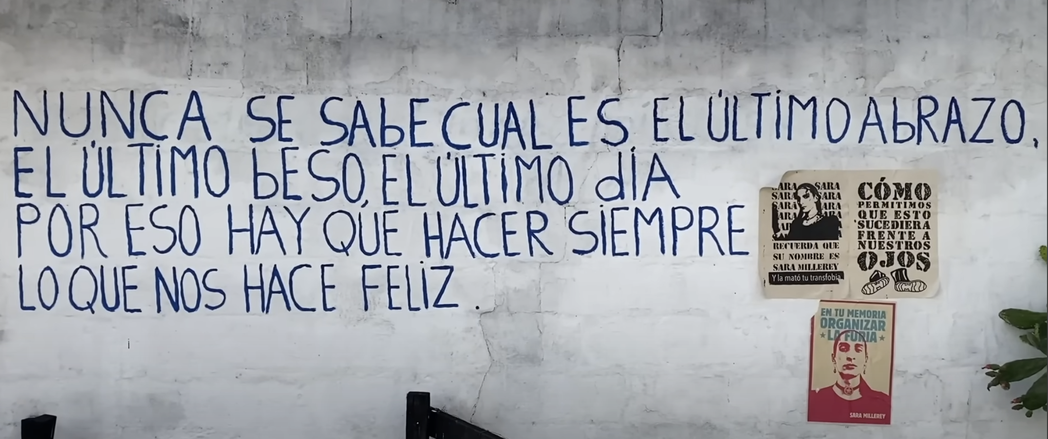 Cartel de marcha comunidad LGBTI por Sara Millerey, mujer trans asesinada / Testigo Directo